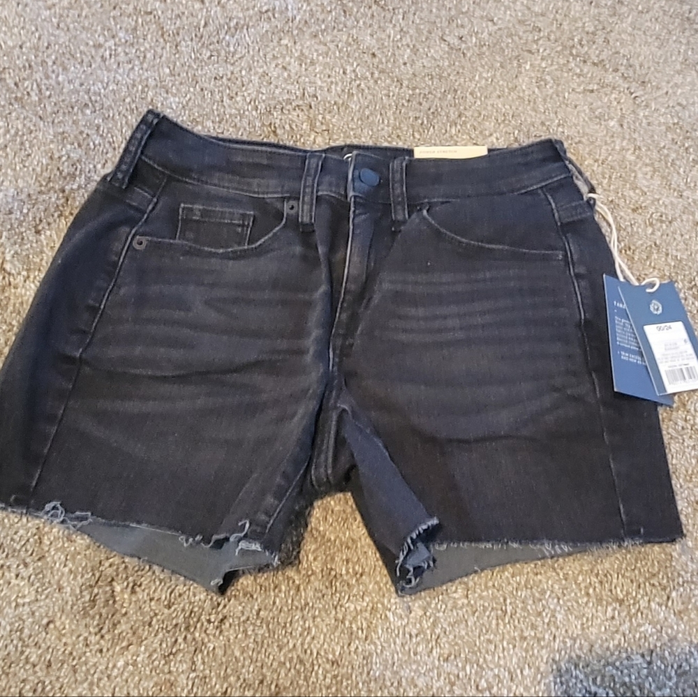 Black Jean shorts